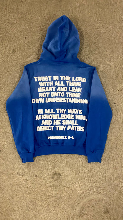 ALL GLORY TO GOD HOODIE BLUE