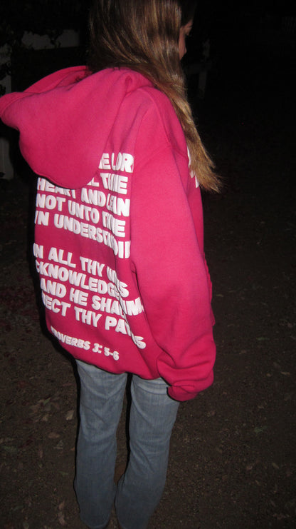 ALL GLORY TO GOD HOODIE PINK