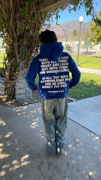 ALL GLORY TO GOD HOODIE BLUE