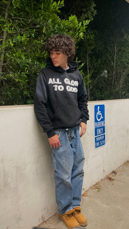 ALL GLORY TO GOD HOODIE BLACK