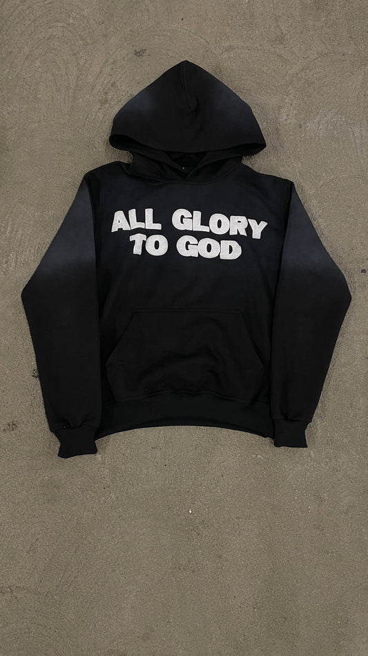 ALL GLORY TO GOD HOODIE BLACK