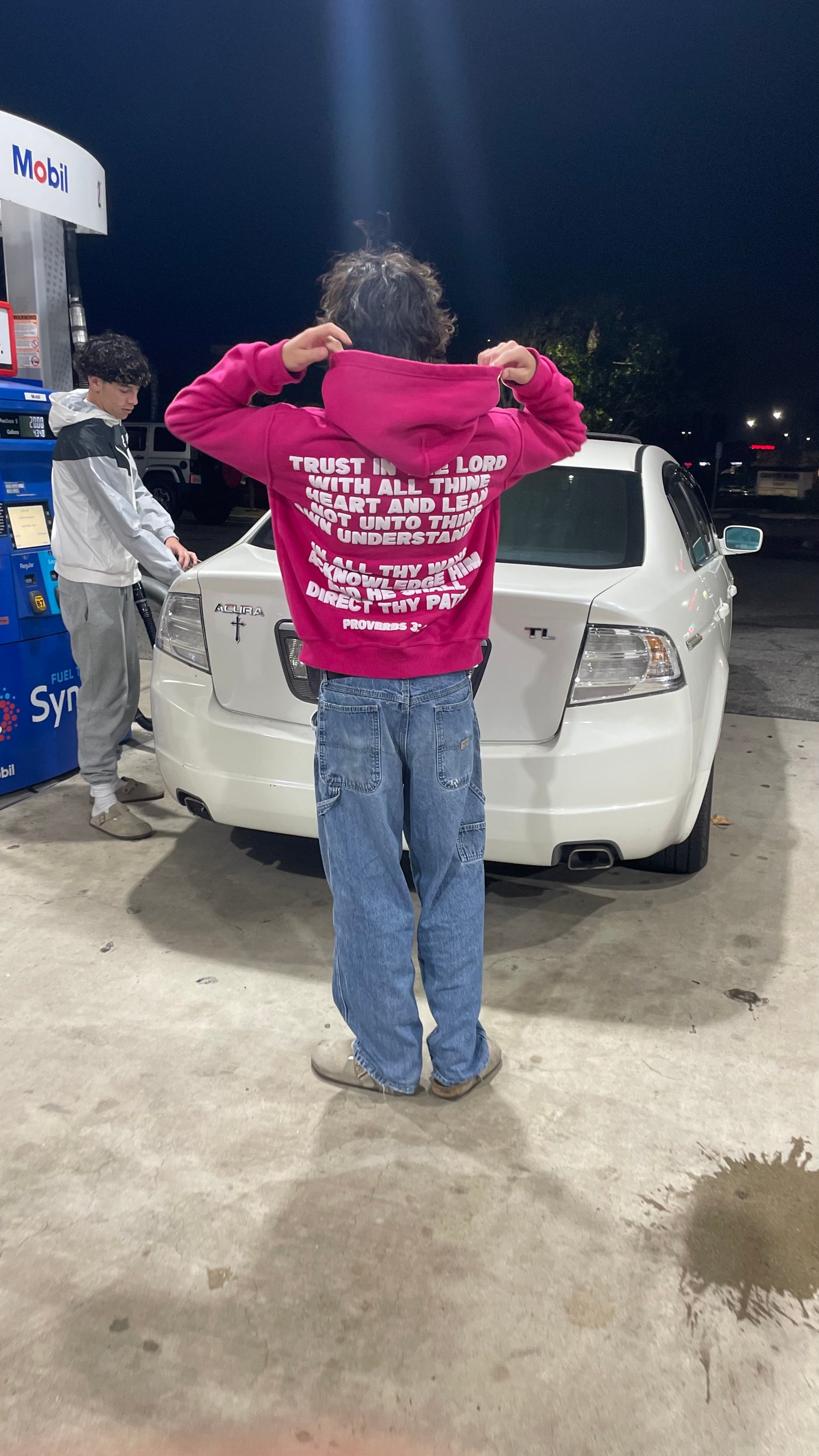 ALL GLORY TO GOD HOODIE PINK